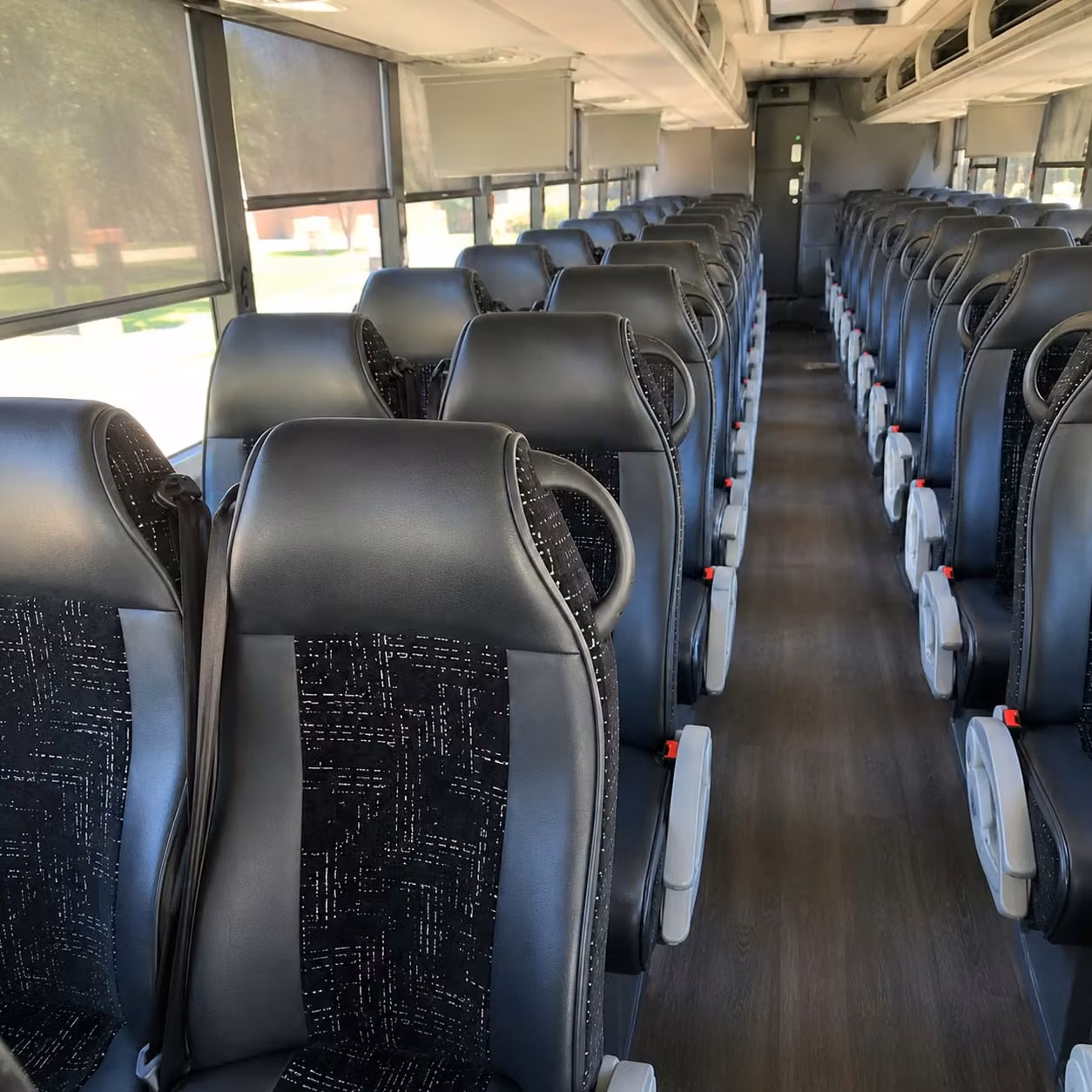 56 passenger charter bus interior
