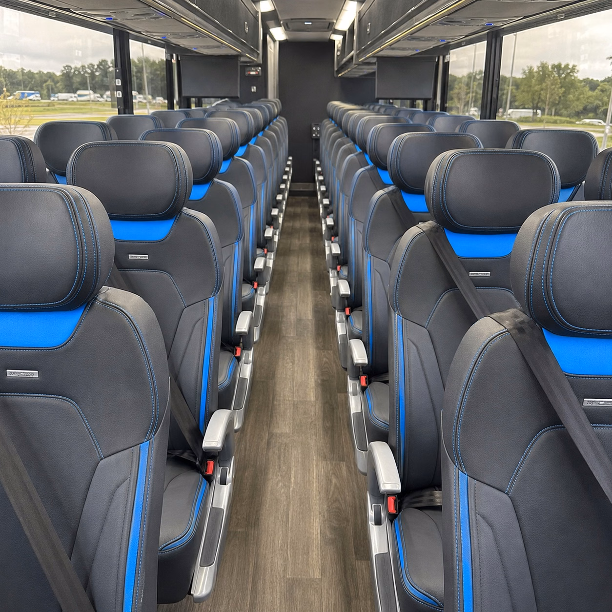 pleasanton charter bus inside